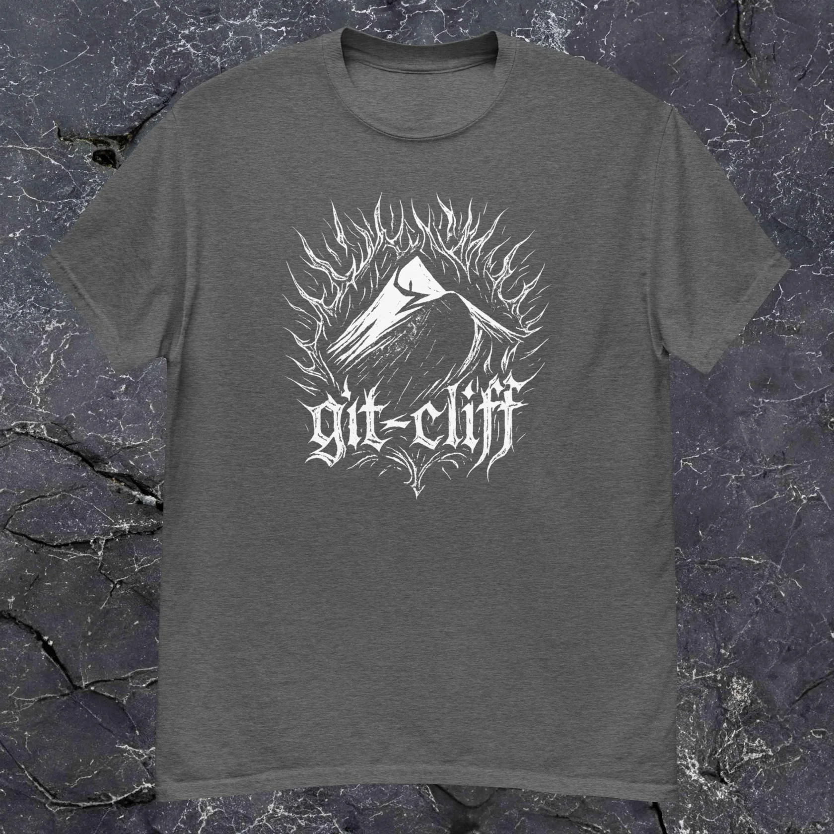 git-cliff t-shirt dark heather